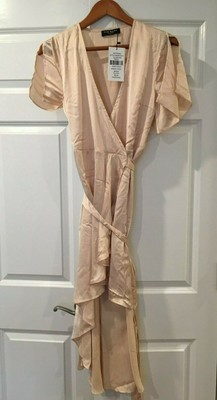 pale pink wrap dress