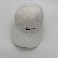 Nike Infant Kids White Adjustable Black Swoosh Logo Toddler Sports Baseball Cap