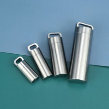 Waterproof Titanium Pill Holder Case Keychain Small Pill Box Container Organizer