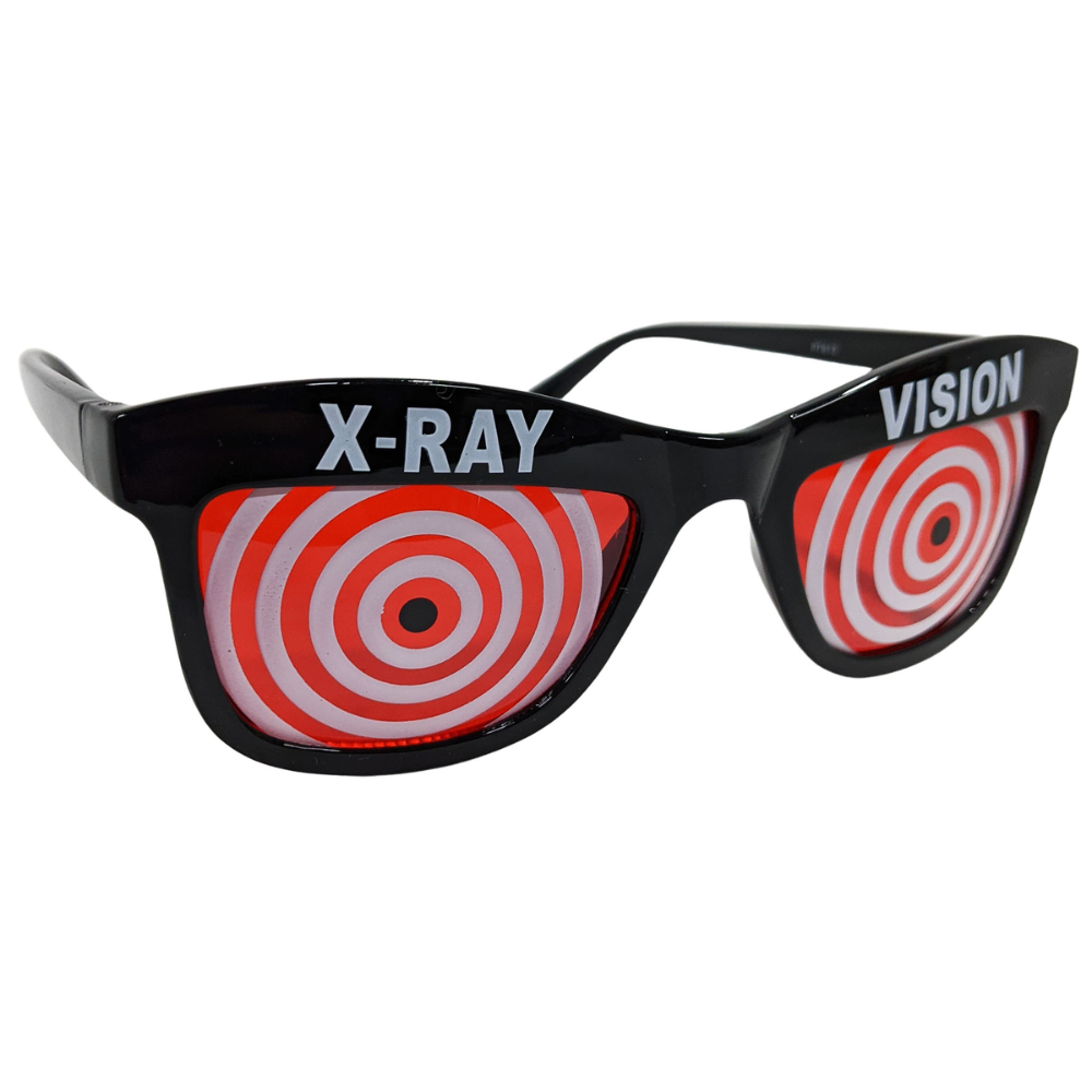 Red XRay Vision Glasses X Ray Specs Goggles Spiral Hypnotize Wayfarer