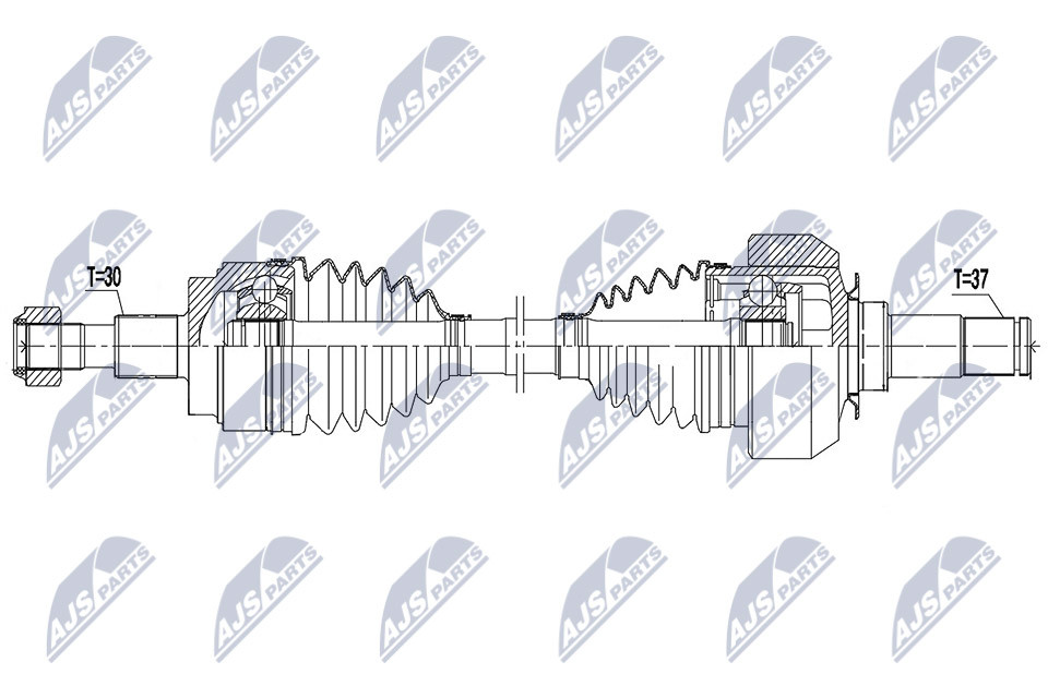 DRIVE SHAFT NPW-ME-142 FOR MERCEDES-BENZ M 272.967 3.5L OM642.940/820/822 3.0L - Image 7
