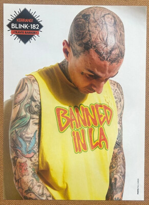 TRAVIS BARKER - 2017 full page UK magazine poster BLINK 182