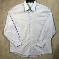 Van Heusen Long Sleeve Button Up Shirt 17.5 34/35 Men's Regular Fit Cotton Blend