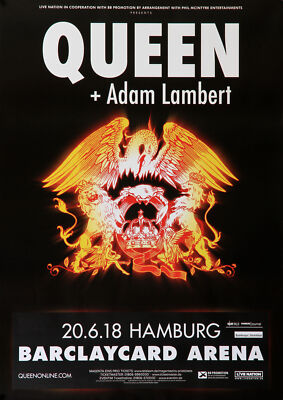 Queen - Adam Lambert, Hamburg 2018 | Konzertplakat | Poster
