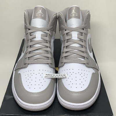 Jordan 1 Mid “ Linen “ Sz 14 Jordan 1 Mid Linen Men Size 14 College Grey White 554724-082  main image 2
