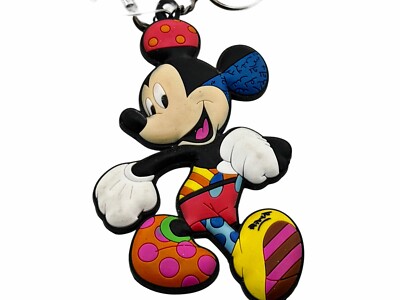 Disney s Mickey Mouse Keychain By Artist Romero Britto Colorful Rare Rubber