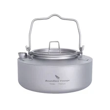 Boundless Voyage 700ml Titanium Kettle with Folding Handle Ultralight Portabl...