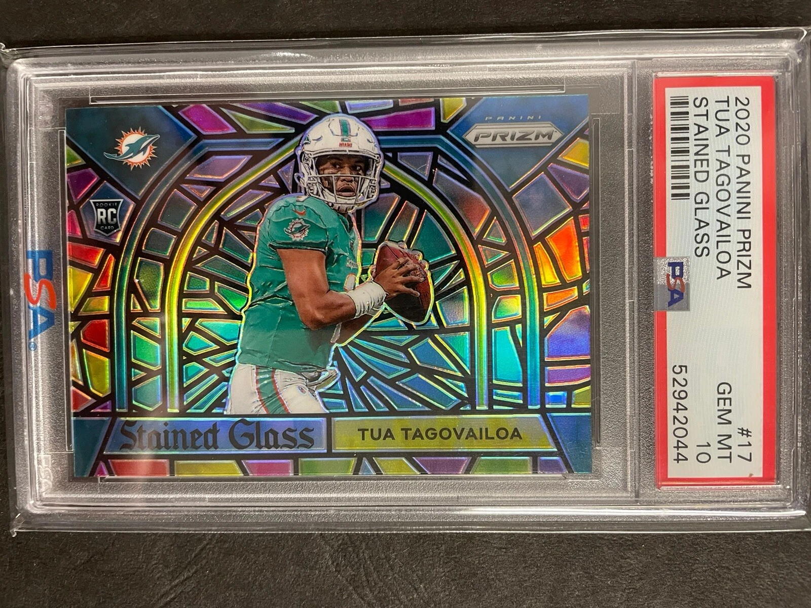 Tua Tagovailoa Panini Prizm Stained Glass #17 Base