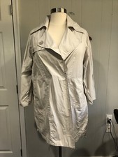Oska Comfort Beige Cotton Trench Jacket Coat Lagenlook Avant-garde Size I Or M