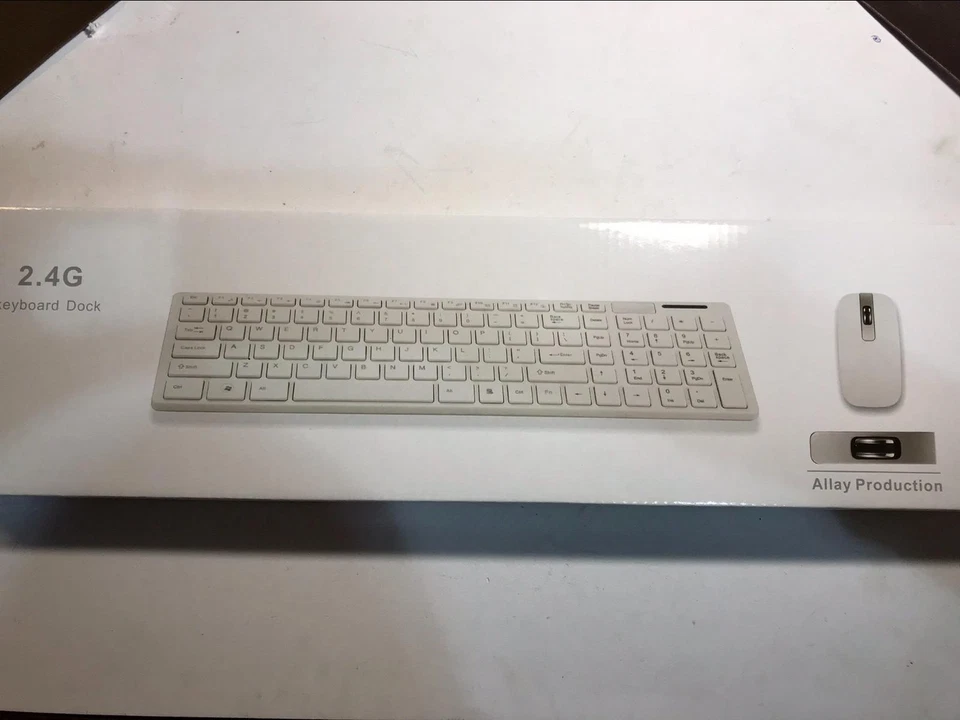 White Wireless Keyboard with Number Pad and Mouse for HP All-in-One 24-g029na - Image 3 of 4