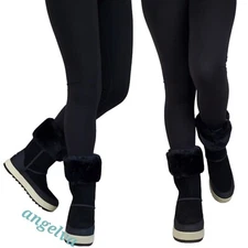 Koolaburra Ugg Tynlee boots suede fur black zip up waterproof snow winter preppy