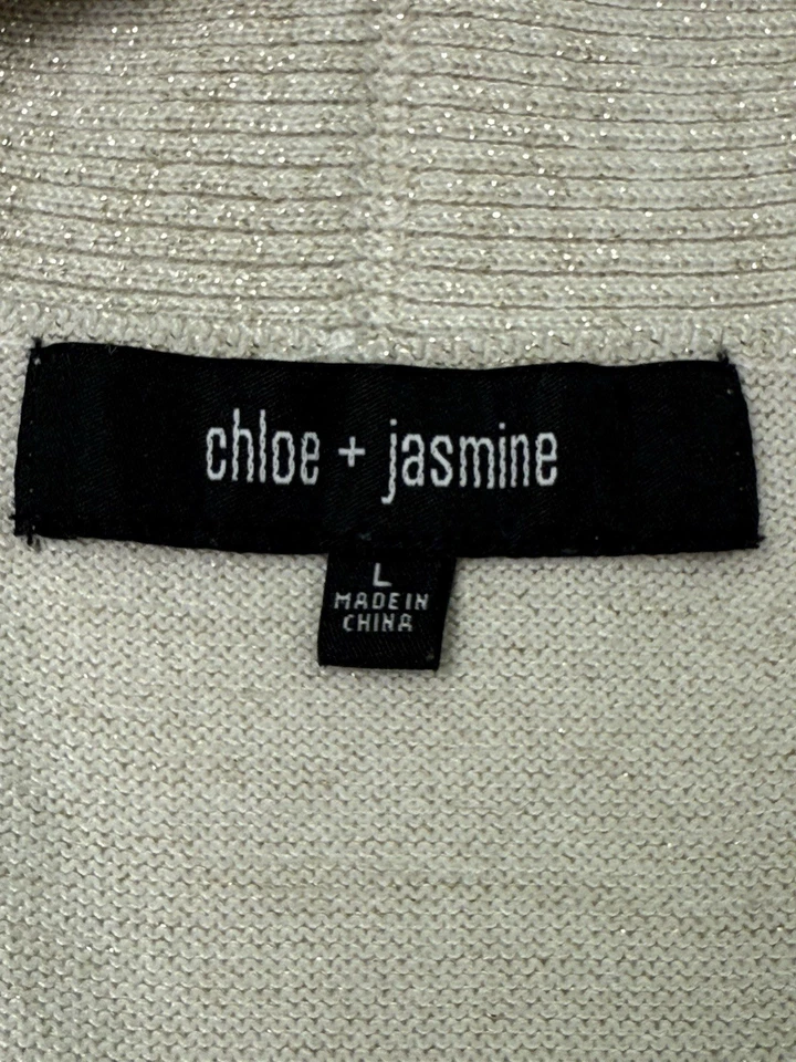 Cárdigan Chloe & Jasmine Suave Metálico Frente Abierto - Talla Grande Foto 4 de 4