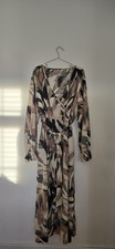 Womens  long print Maxi v neck  dress - Size 3xl BN