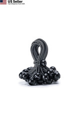 30 Pack Ball Bungee Cord, 6 Inch Heavy Duty Bungie Cord 6 Inch, Black/White
