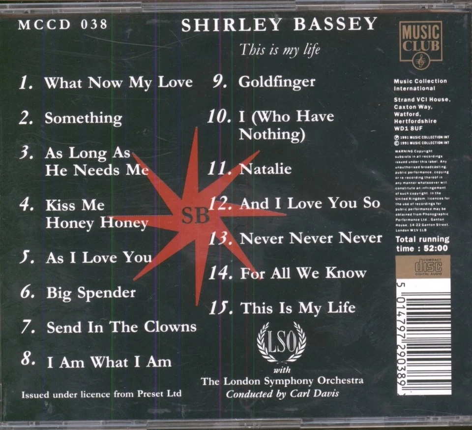 Shirley Bassey With the London Symphony Orchestra Conducted By Carl Davis This - Bild 2 von 3
