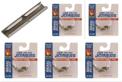 Life-Like Rail Joiners HO Code 100 Track Nickel Silver 240pcs 5pk Bulk Set Lot