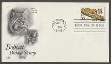 USA - FDC cover - $2 Bobcat - 1990