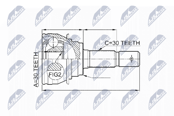 Gelenksatz Antriebswelle NTY NPZ-TY-020 FüR Cruiser Toyota Land Prado KZJ120-image