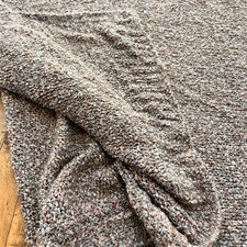 Casaluna Bouncle Large Blanket 99 x 108 in Wool Blend Brown Tan