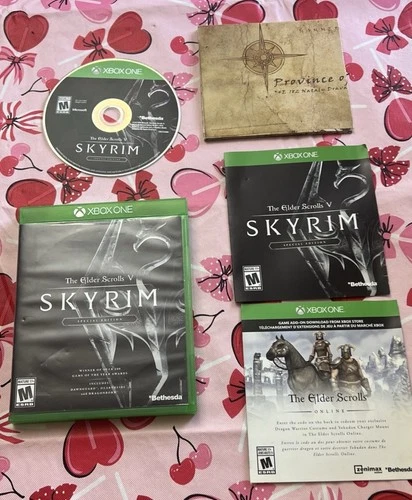 The Elder Scrolls V: Skyrim  Special Edition  Xbox One w/ Instructions Case Map