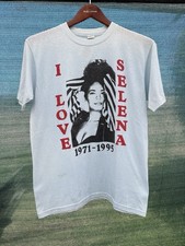 Selena Vintage 90s Rap Style T-Shirt Amor Prohibido Size Large Single Stitch