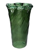INNA-Glas Blumenvase Thadeuss, Aus Glas, Recycelt, WaldgrüN, 33Cm, Ø21Cm