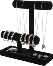 ByKen Necklace Holder,Bracelet Holder,Jewelry Organizer Stand with Black 