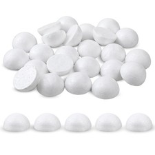 Foam Balls for Crafts, 24 PCS White Foam Balls Half Round Styrofoam for Artif...