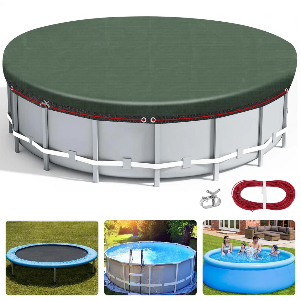 Pool-Abdeckung Abdeck-Plane Sommer & Winter Poolfolie Solarplane UV 200g/m² - Bild 4 von 4