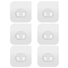 Shower Caddy Adhesive Replacement, Transparent Strong Adhesive Hooks, 6 Single