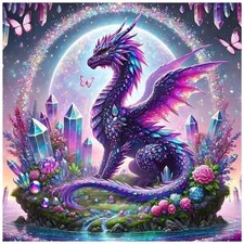Lophomie Diamond Art Kits for Adults, 5D DIY 13.8x13.8in 35x35cm , Dragon-C