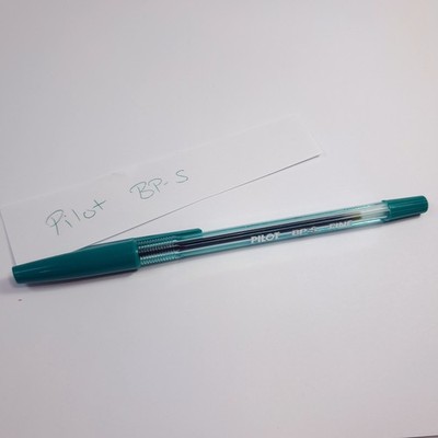 Vintage Pilot BPS BP-S Ballpoint Pen Green Fine Point Ball point capped clear