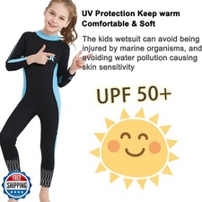 Wetsuit Kids Full Suits 2.5mm Neoprene Wet Suit UV Protection Keep Warm Long ...
