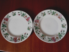 2 Vintage Floral  Maddock Ivory Ware Side Plates