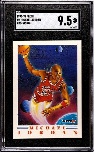 1991-92 Fleer Pro Vision #2 Michael Jordan SGC 9.5 Chicago Bulls
