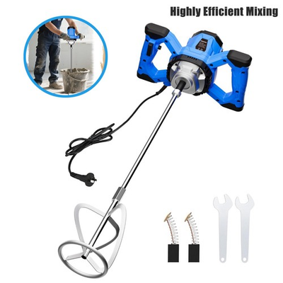 #ad Cement Mixer Electric Concrete Mixer with 6 Speed 110V Handheld Mud Mixer $82.84