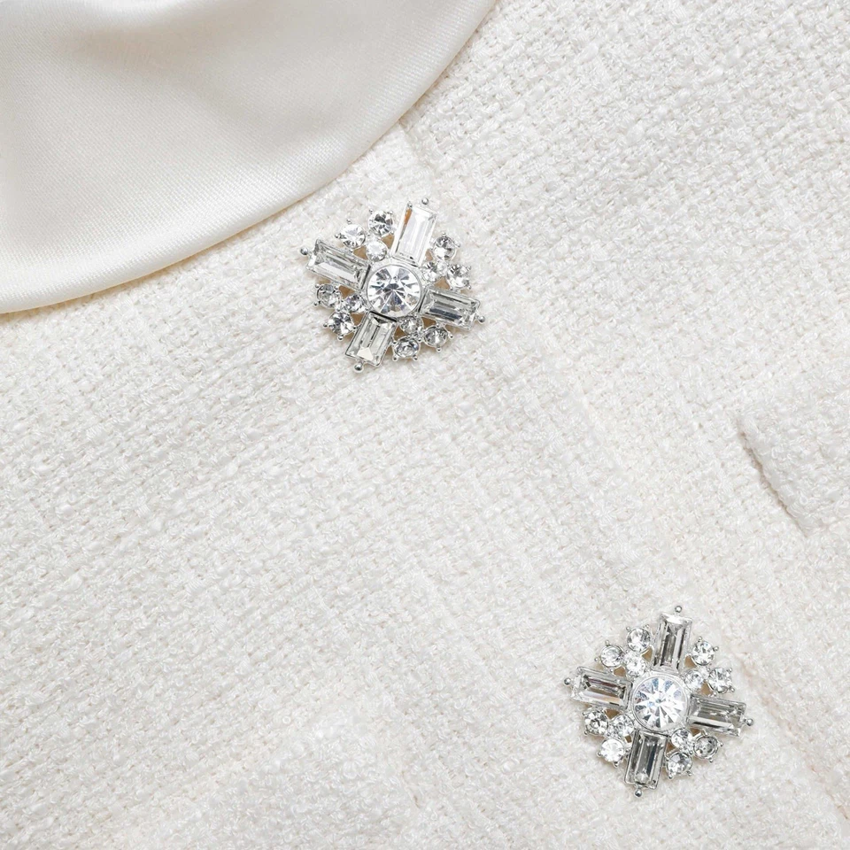 MINIVESTIDO AUTORRETRATO CREMA CUELLO BOUCLE $685 Talla US 0 UK 4 Foto 2 de 4