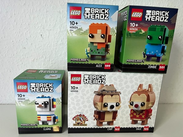 Lego Brickheadz Minecraft/Disney: 40624 + 40625 + 40626 + 40550 - NEU - Sealed-image