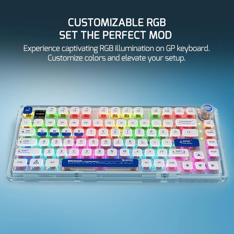 Gasket Pro 75% Mechanical Gaming Keyboard, Triple Mode, 81 Keys, Knob Switch,... - Image 4 of 4