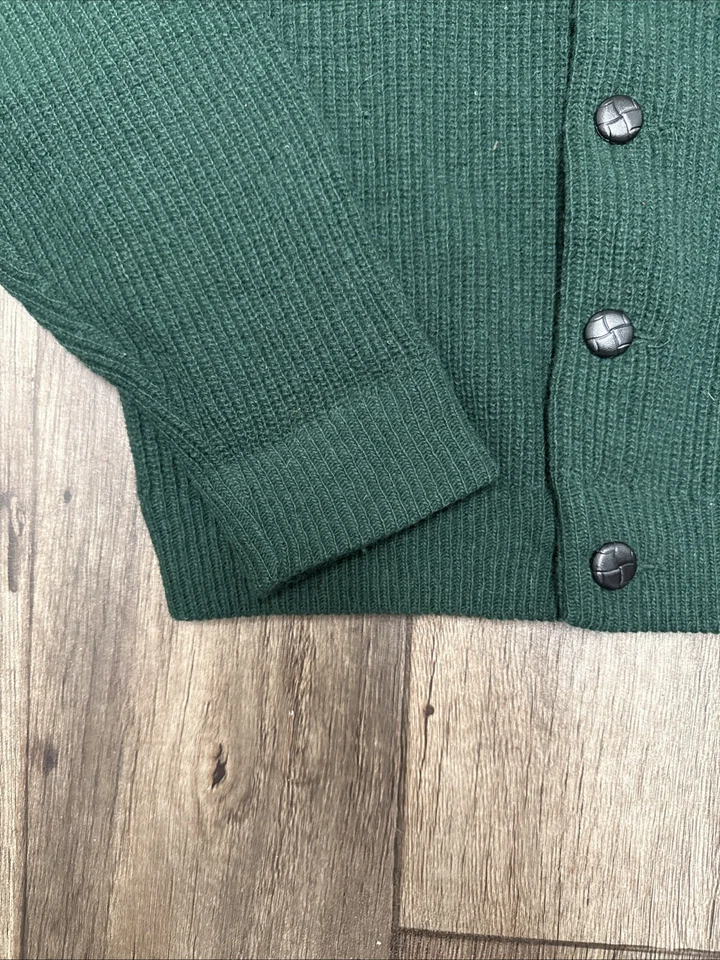 Vintage Citation Club By Puritan Wool 50s / 60s Sweater Size S Green/Black - Image 2 of 4