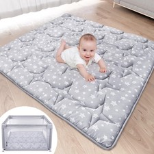 Portable Baby Play Mat, Square Padded Anti Slip Baby Activity Crawling Mat fo...