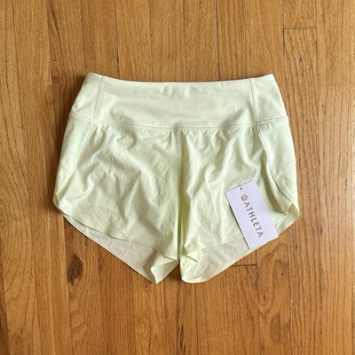 NWT Athleta Run With It 3.5'' Short Running Athleisure Gym Womens XXS Yellow