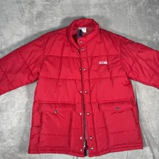 Vintage Swingster CASE IH Red Puffer Jacket Coat  XL