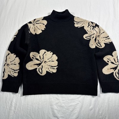 Alice + Olivia Floral Print Knit Sweater Pullover Women s 
