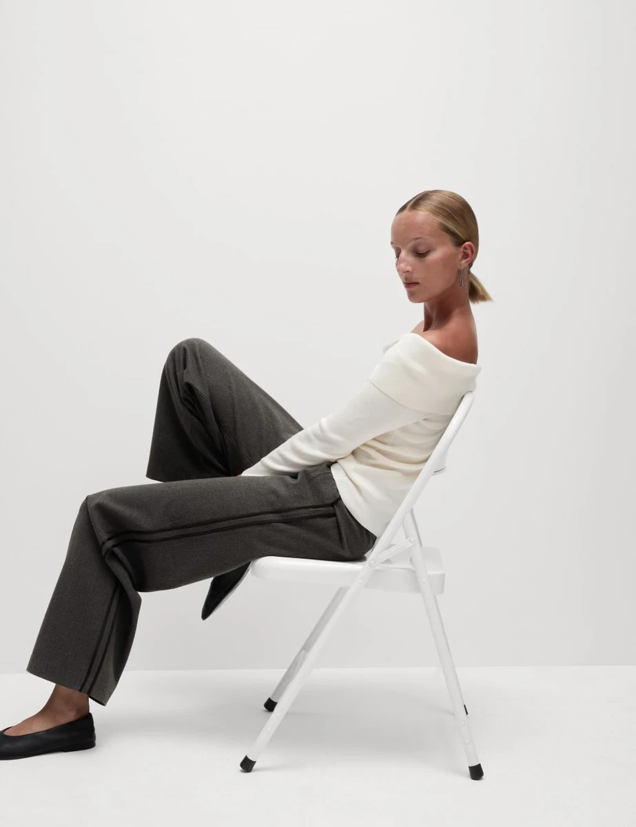 Co. Wide Leg Trousers In Grey (Gray - Foto 12