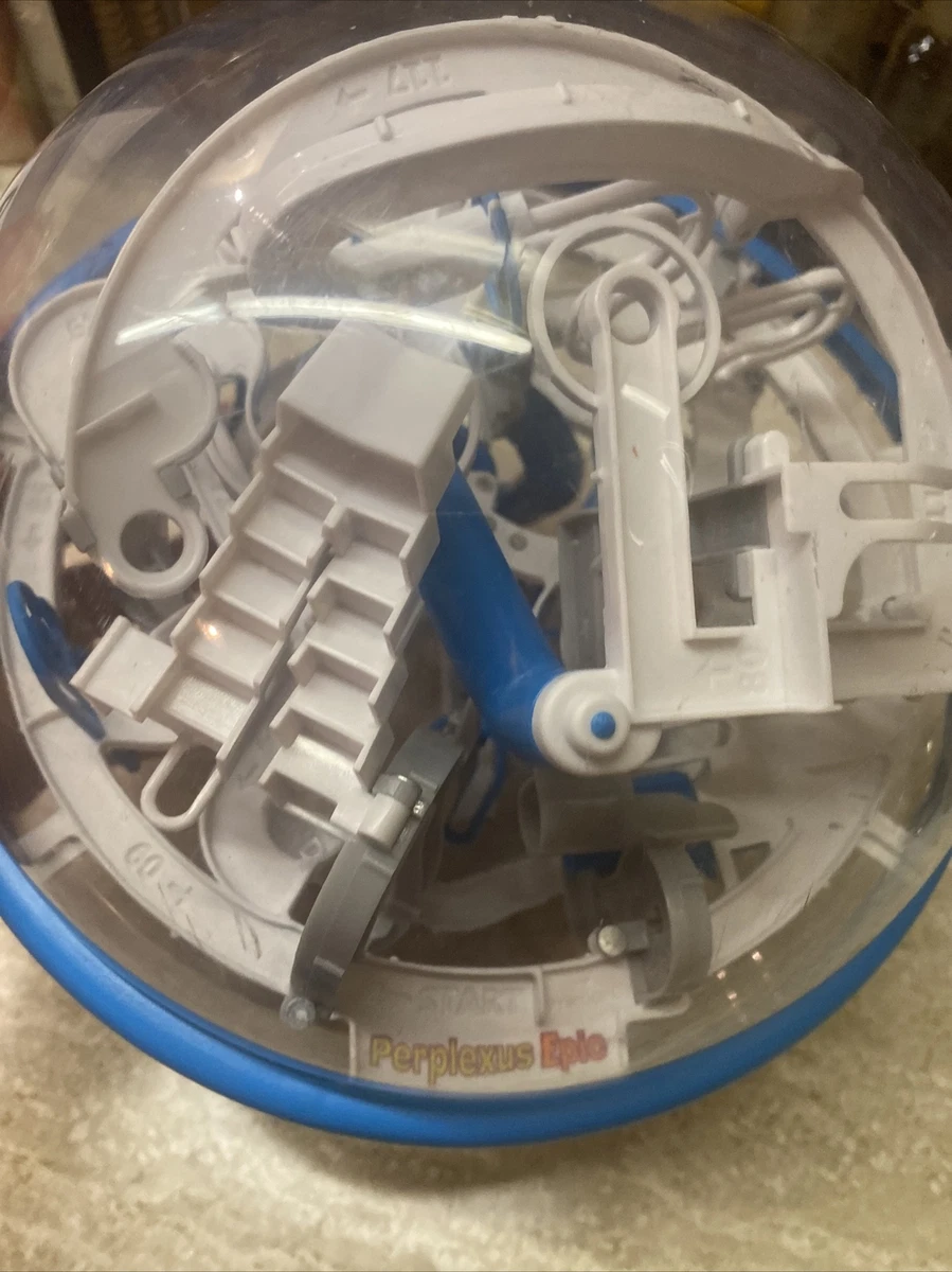 Perplexus Epic Spin Master Blue White 125 Level Puzzle Maze Ball
