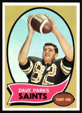 1970 Topps Dave Parks #74 New Orleans Saints