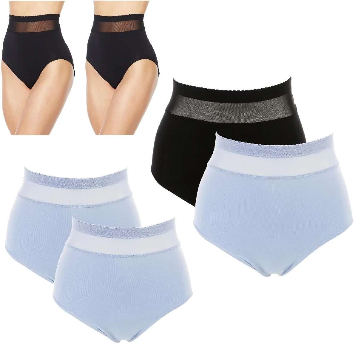 Rhonda Shear 2-Pack Panty with Mesh Trim 649374-J