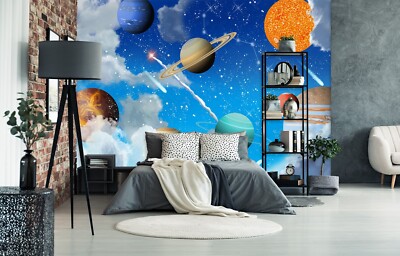 3D Blue Planet O2326 Wallpaper Wall Murals Removable Wallpaper Sticker Eve