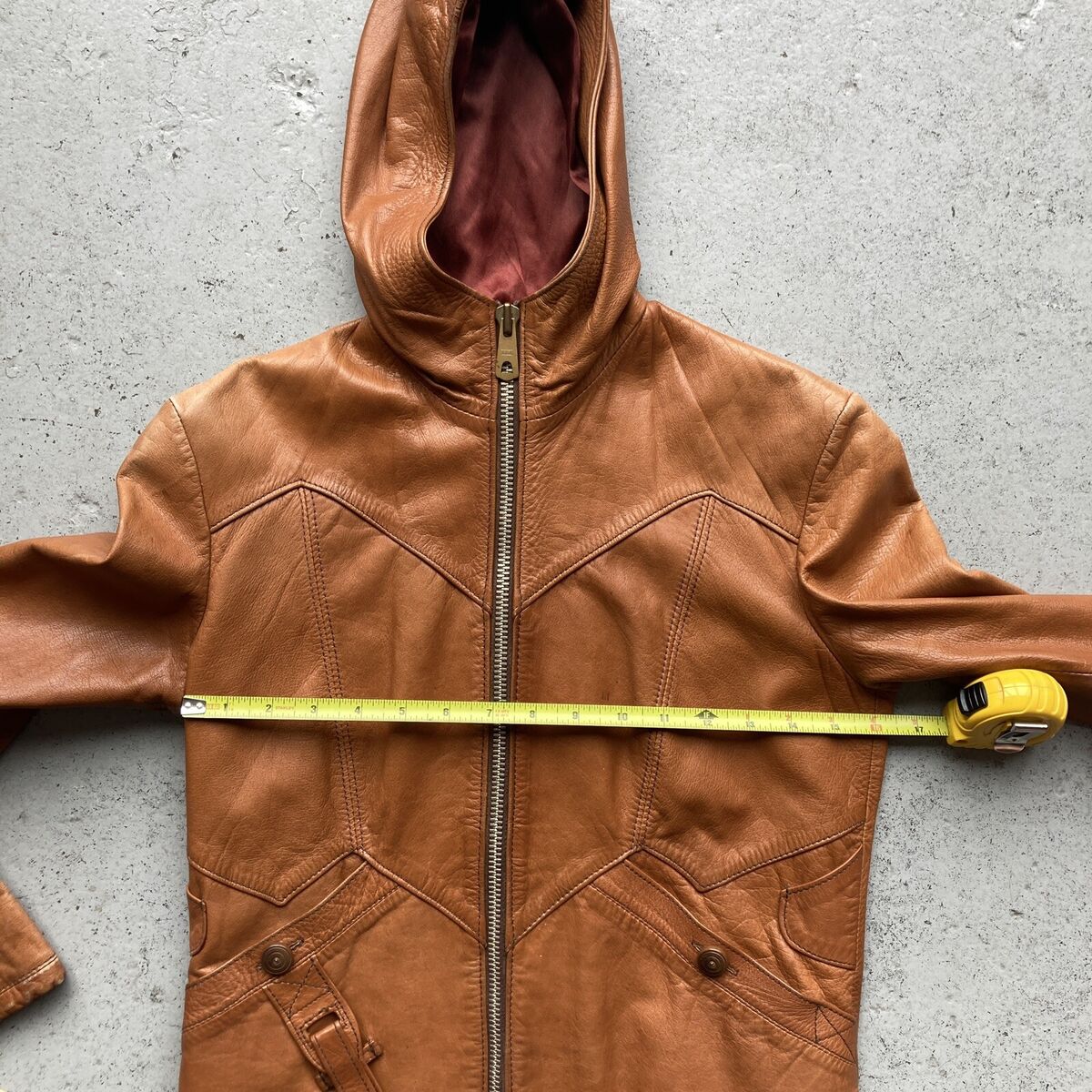 East West Musical Instruments Leather Hooded Montreux Jacket East West Musical Instruments Leather Hooded Montreux Jacket